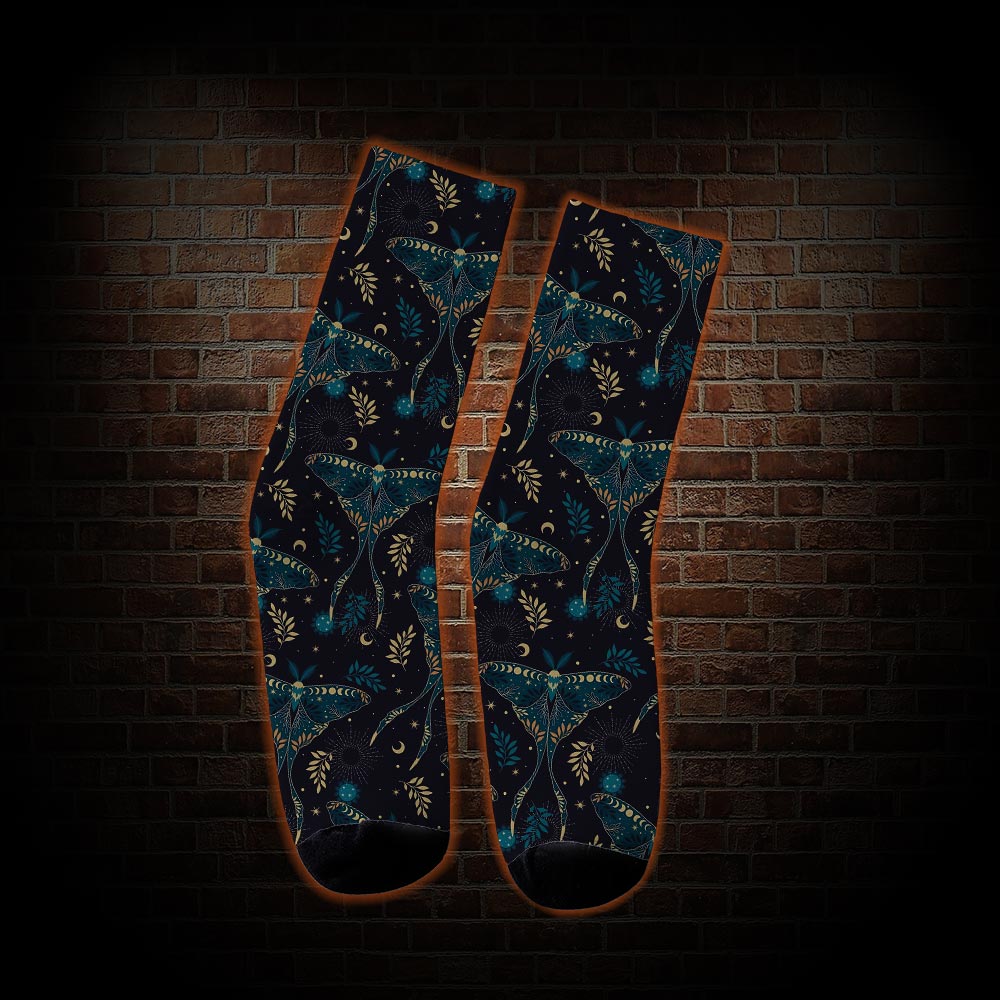 Luna Moths Socks