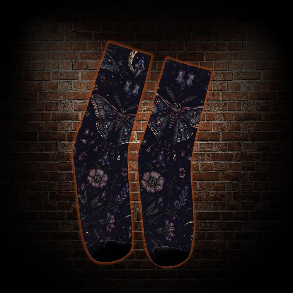 Moth and Botanical Socks