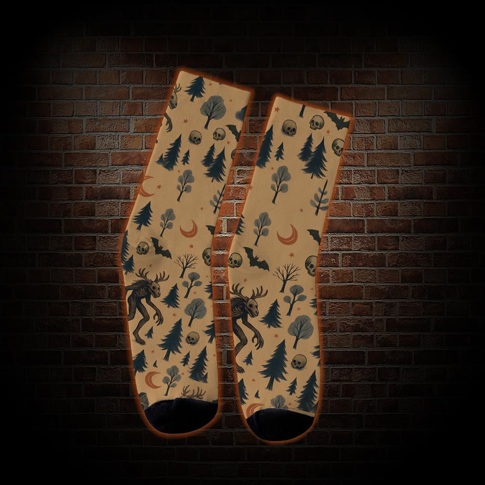 Wendigo in the Forest Socks