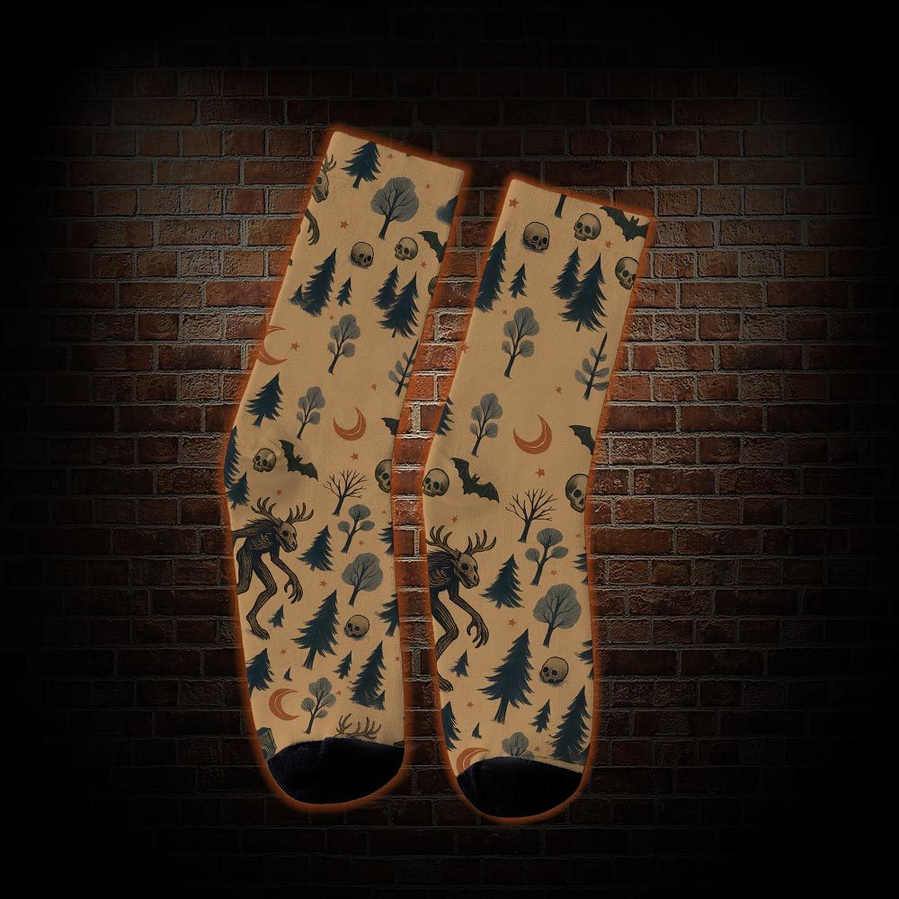 Wendigo in the Forest Socks