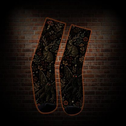 Cryptid Floral Mushroom Socks