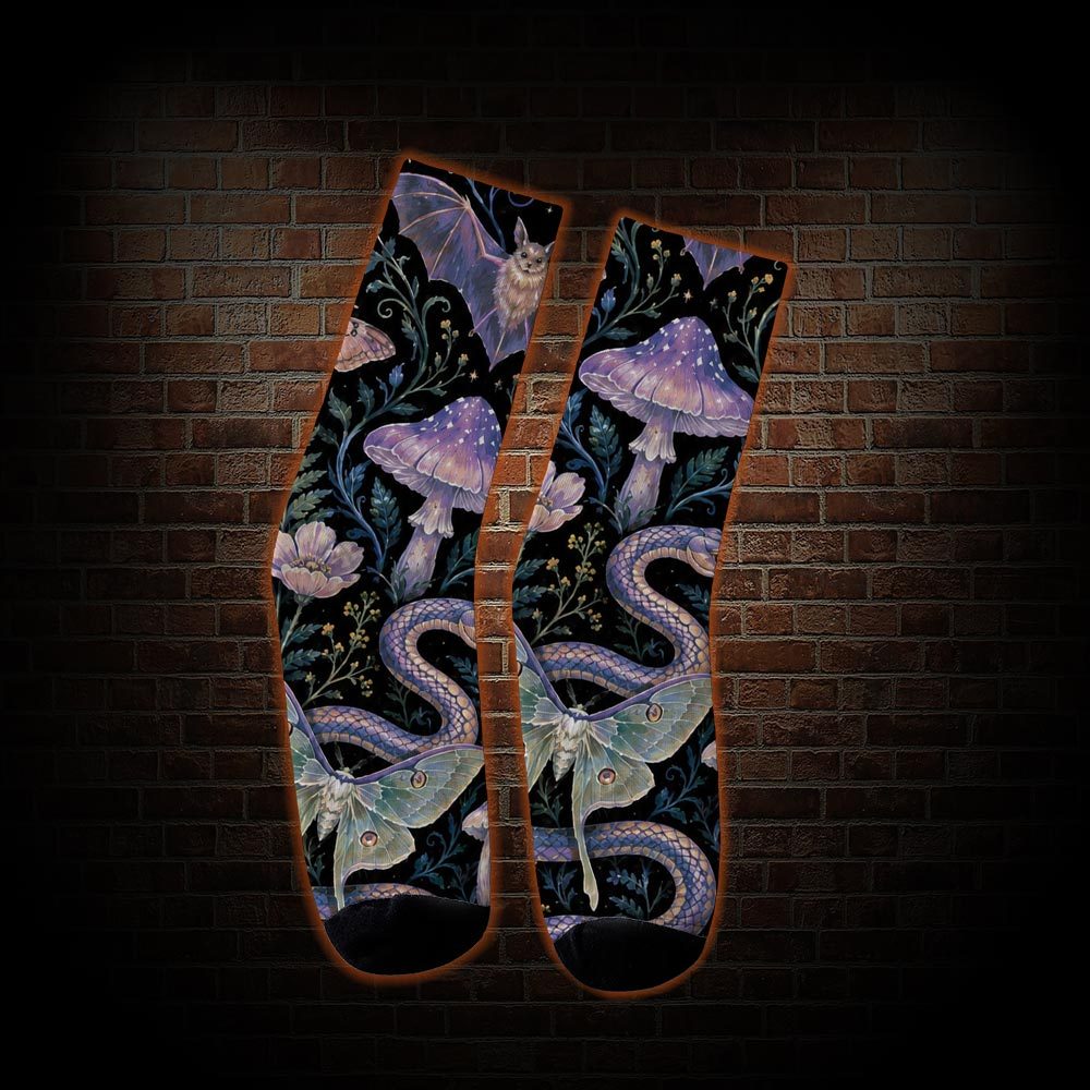 Dark Forest Witch Moth Socks