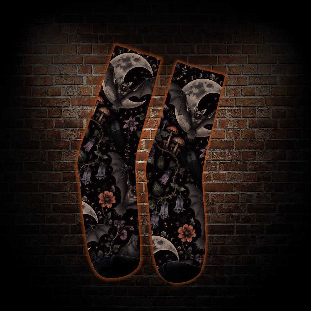 Whimsigoth Celestial Bat Socks