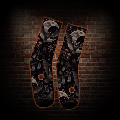 Whimsigoth Celestial Bat Socks
