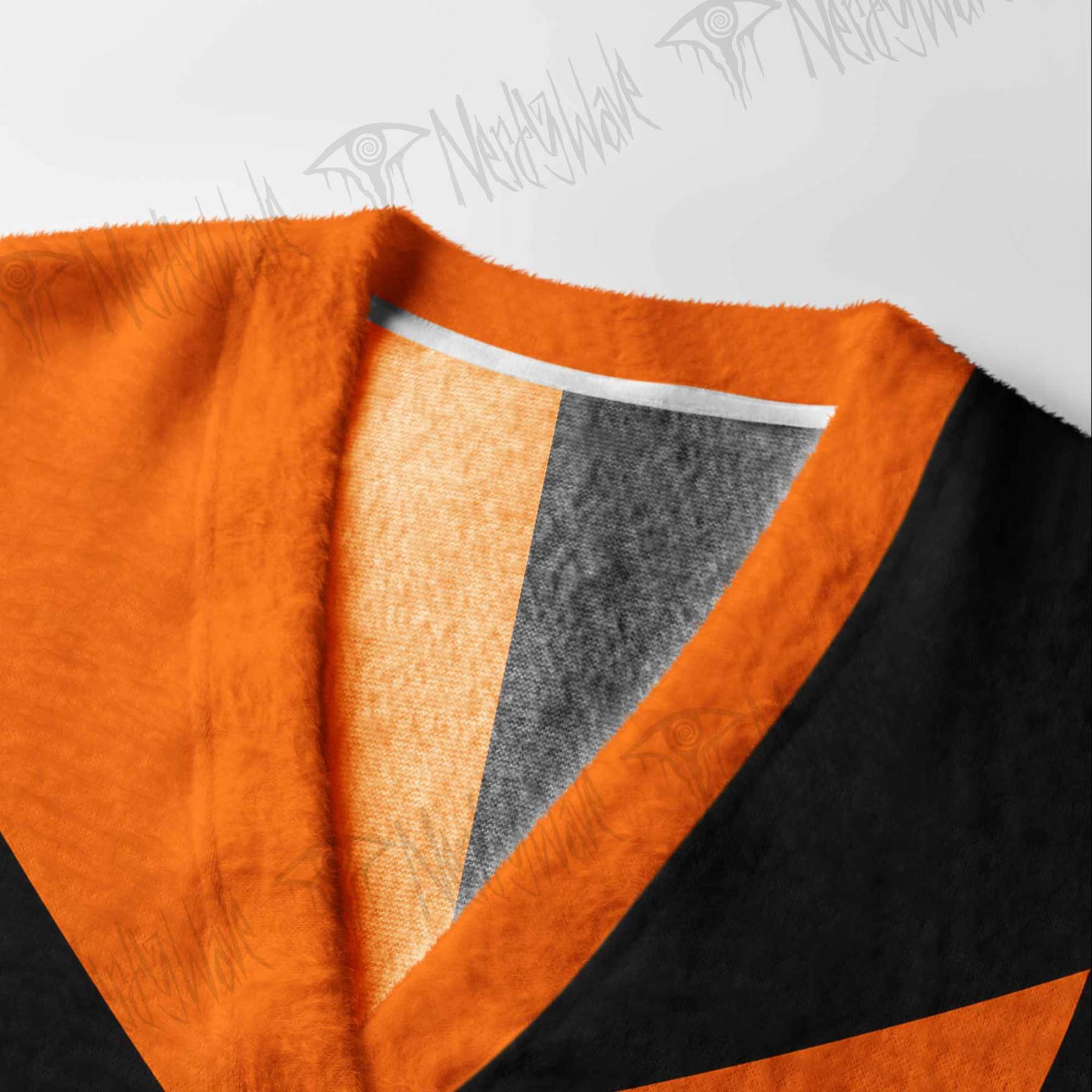 Split Face Pumpkin Demon Cardigan Sweater