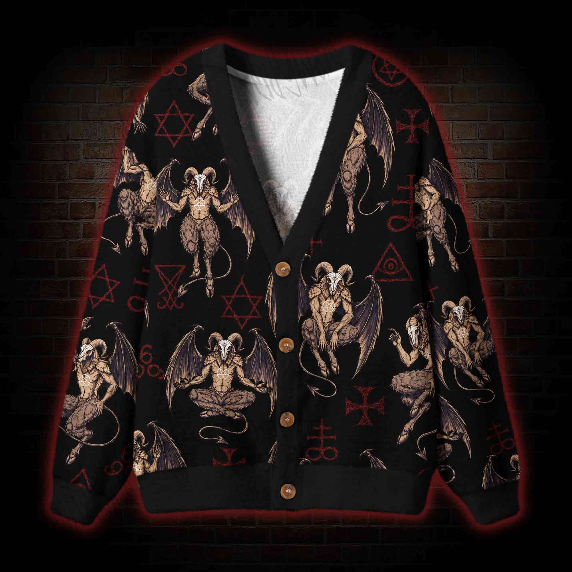 Baphomet Rise Cardigan Sweater