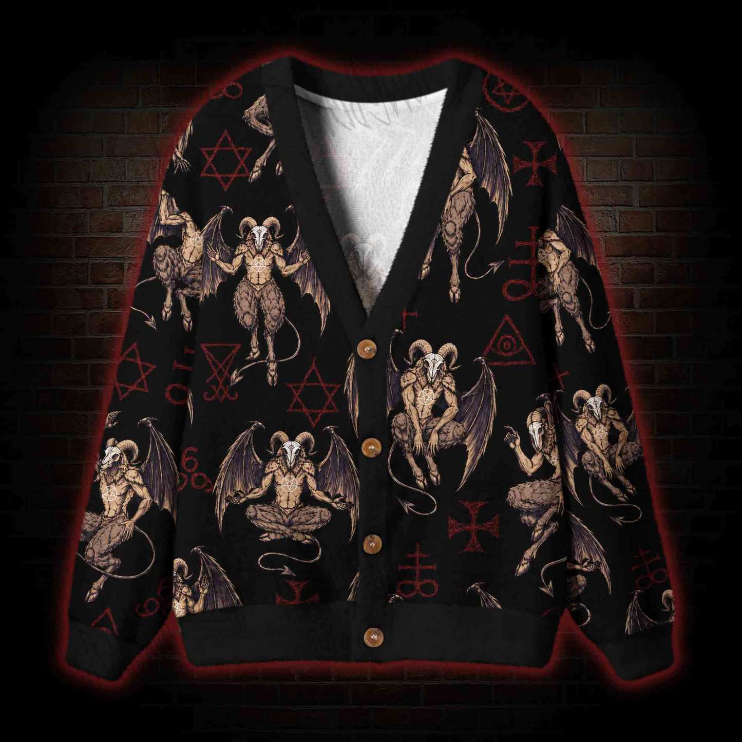 Baphomet Rise Cardigan Sweater