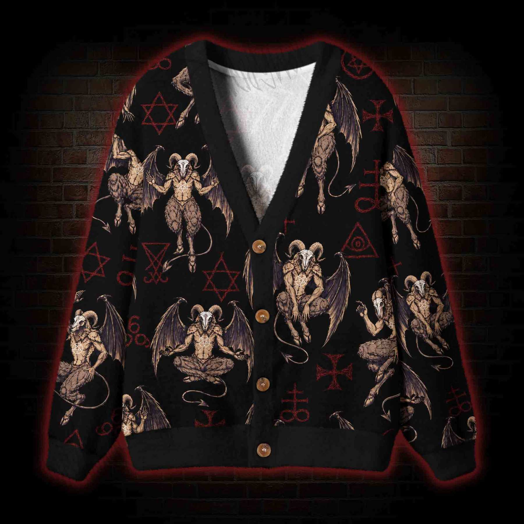 Baphomet Rise Cardigan Sweater