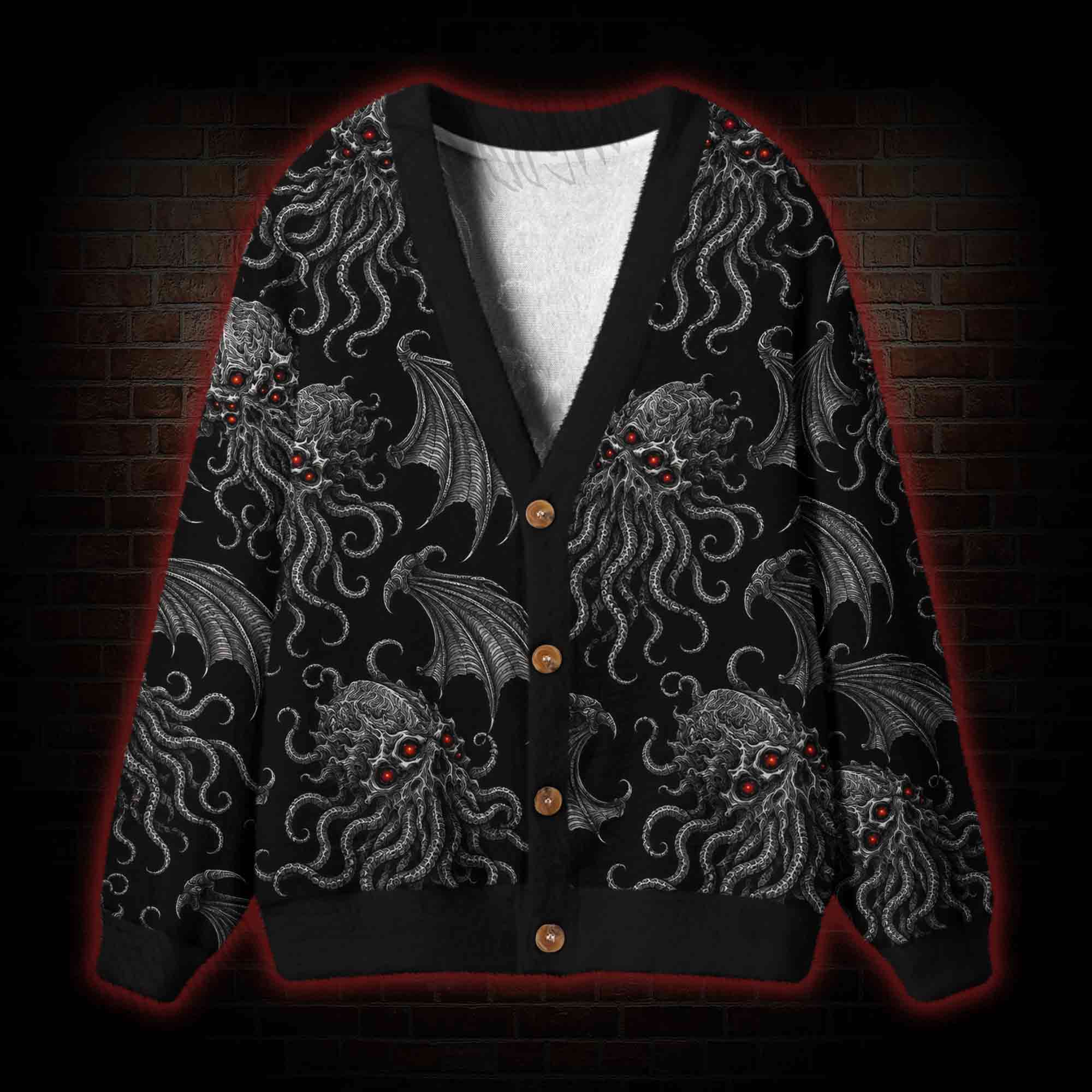 Cthulhu Awakes Cardigan Sweater