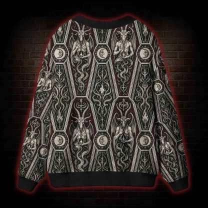 Baphomet Coffin Ritual Cardigan Sweater