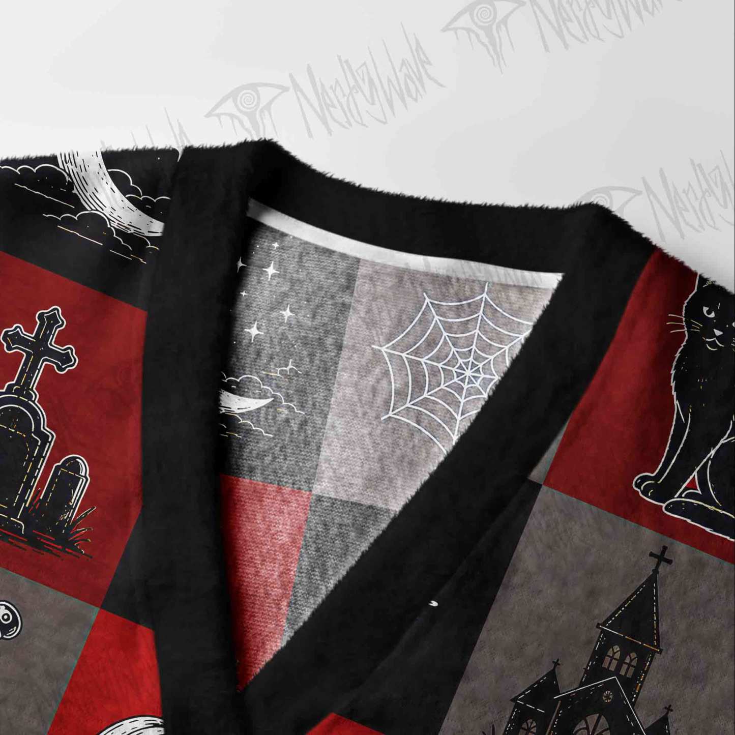 Necromancer’s Patchwork Cardigan Sweater
