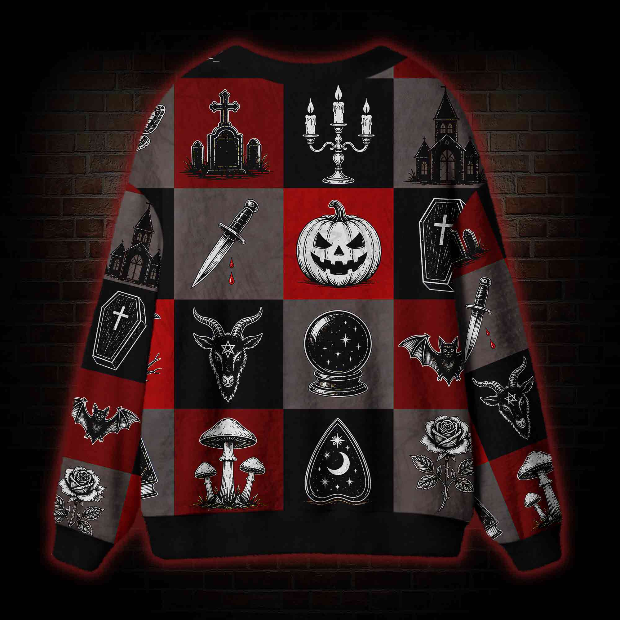 Necromancer’s Patchwork Cardigan Sweater