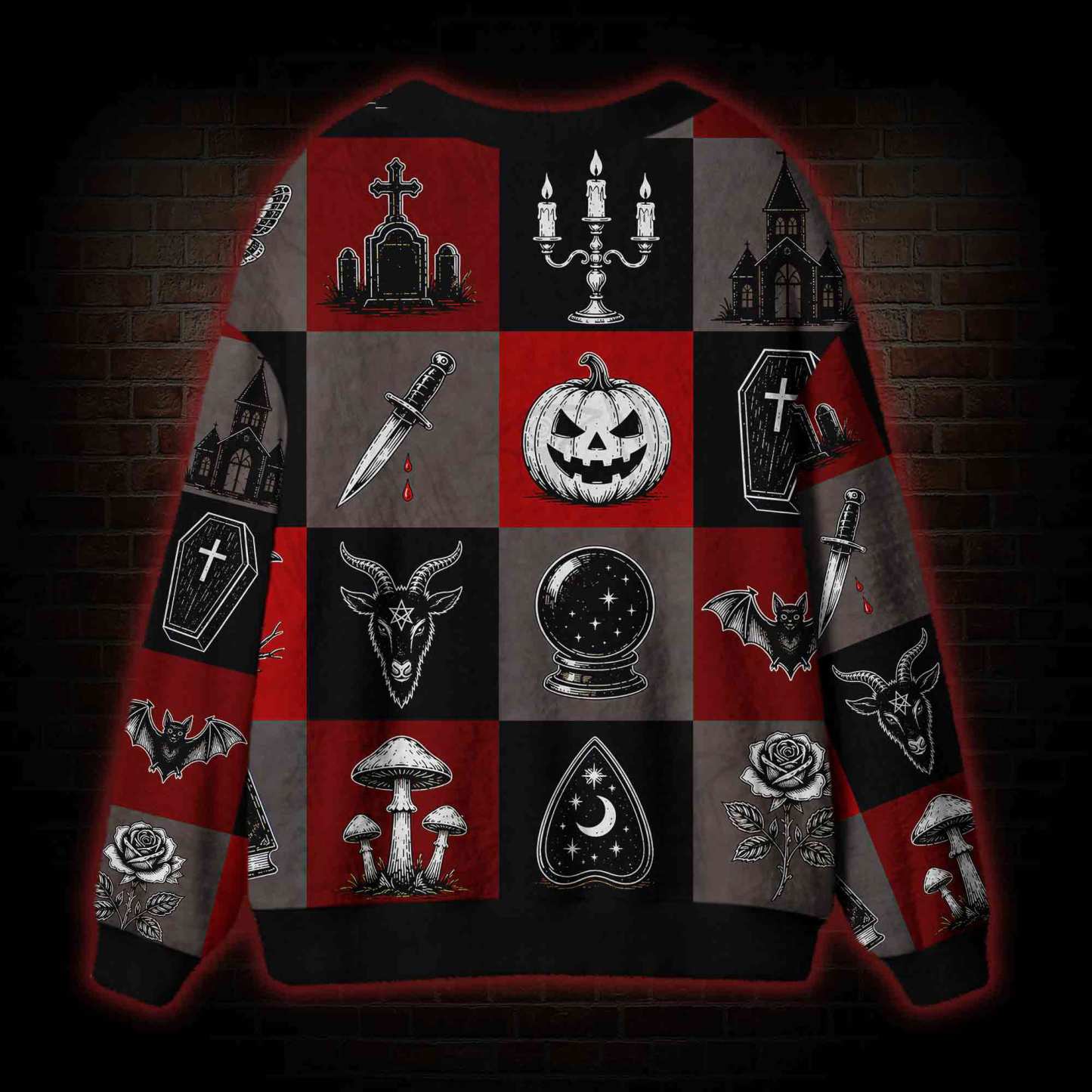 Necromancer’s Patchwork Cardigan Sweater