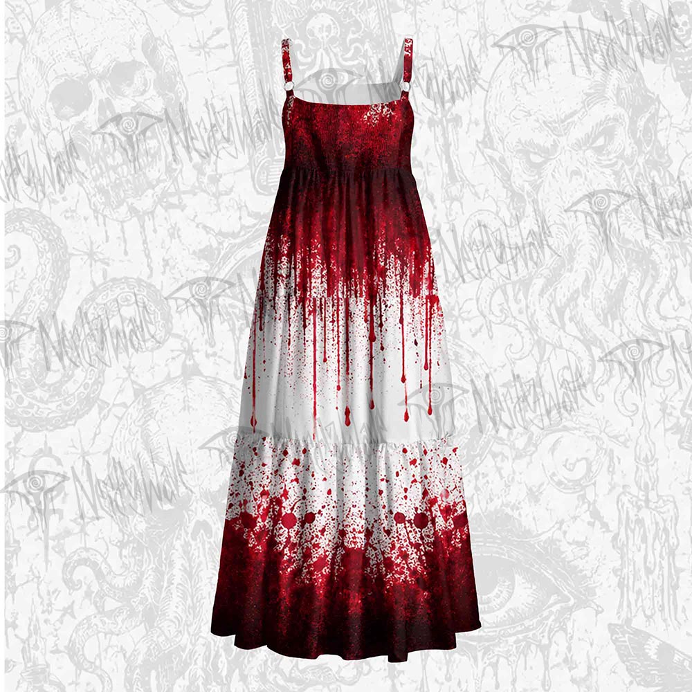 Sanguine Ritual Wide Straps Maxi Dress