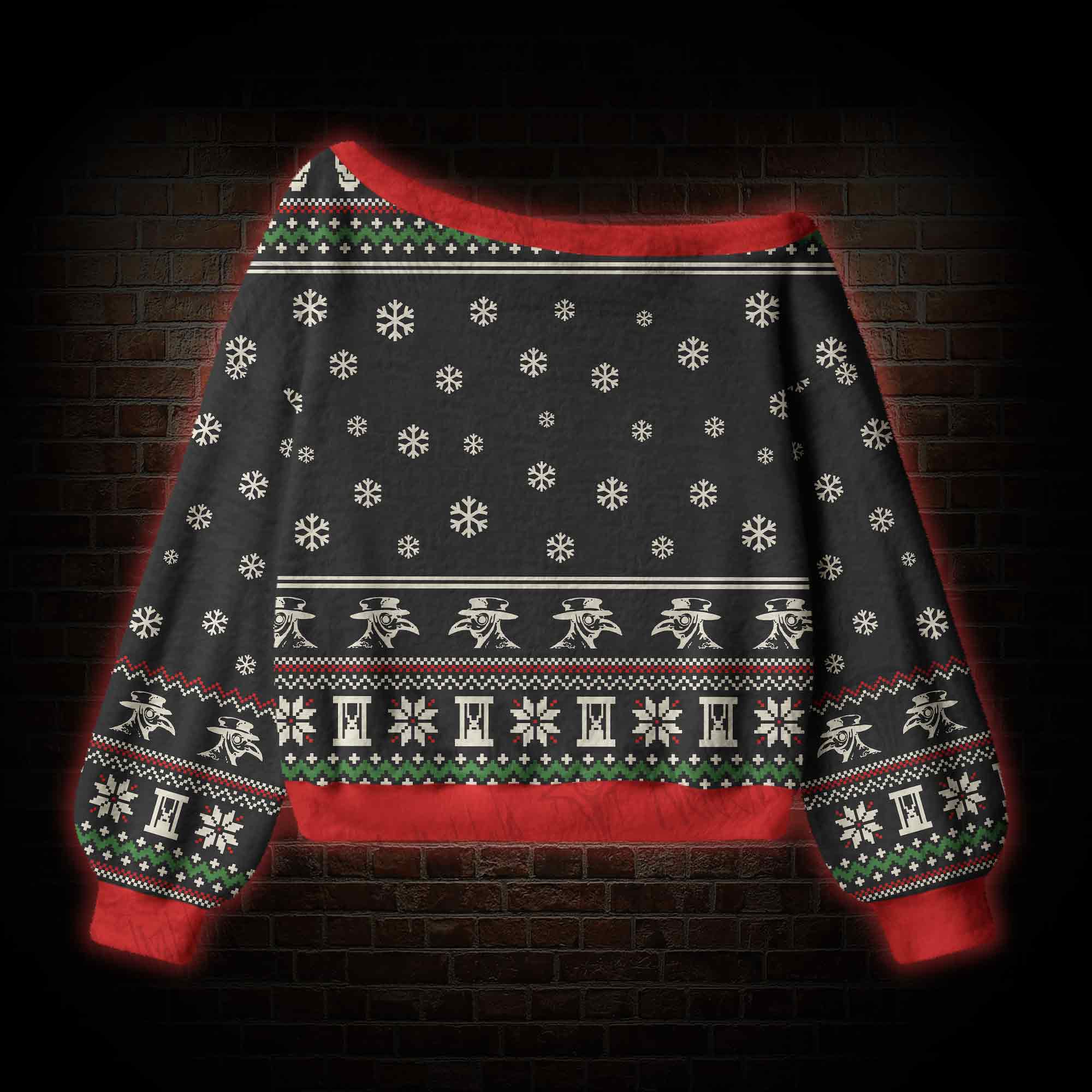 Merry Plaguemas Off Shoulder Ugly Sweater