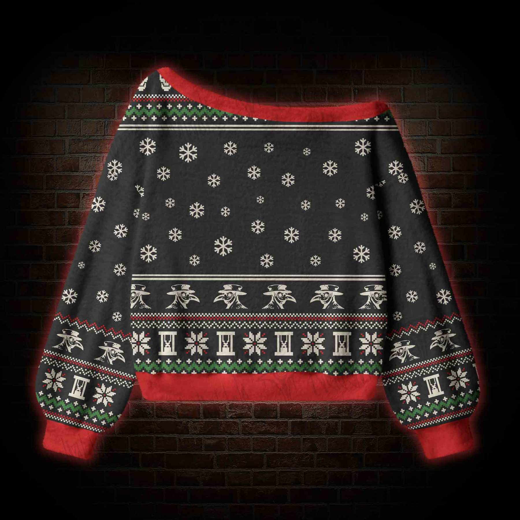 Merry Plaguemas Off Shoulder Ugly Sweater