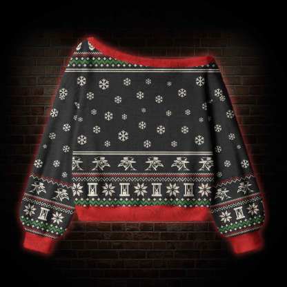 Merry Plaguemas Off Shoulder Ugly Sweater