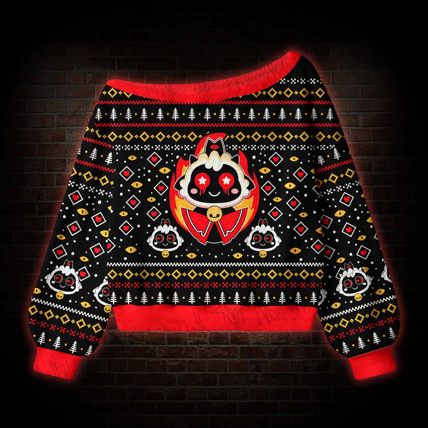 Cult of the Lamb Off Shoulder Ugly Sweater