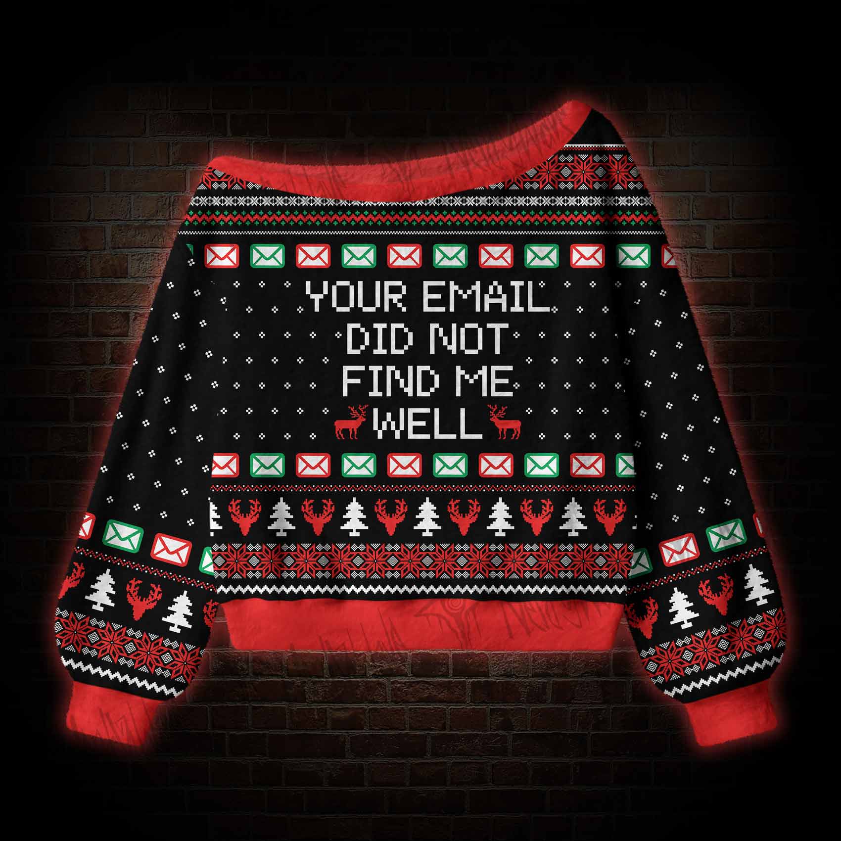Your Email Did Not Find Me Well Off Shoulder Ugly Sweater