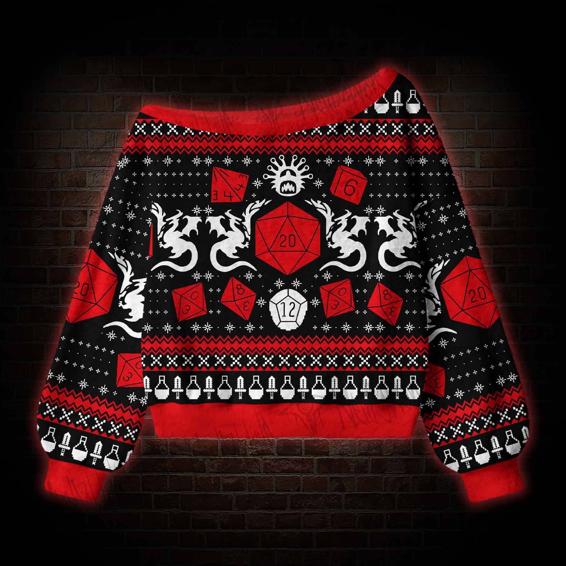 Merry Critmas Off Shoulder Ugly Sweater