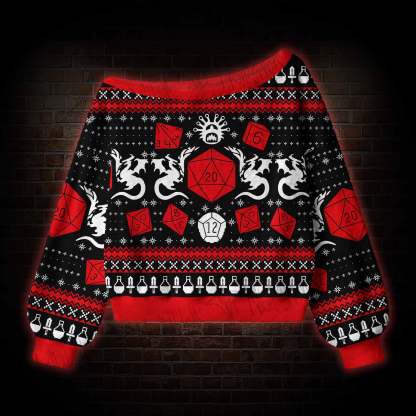 Merry Critmas Off Shoulder Ugly Sweater