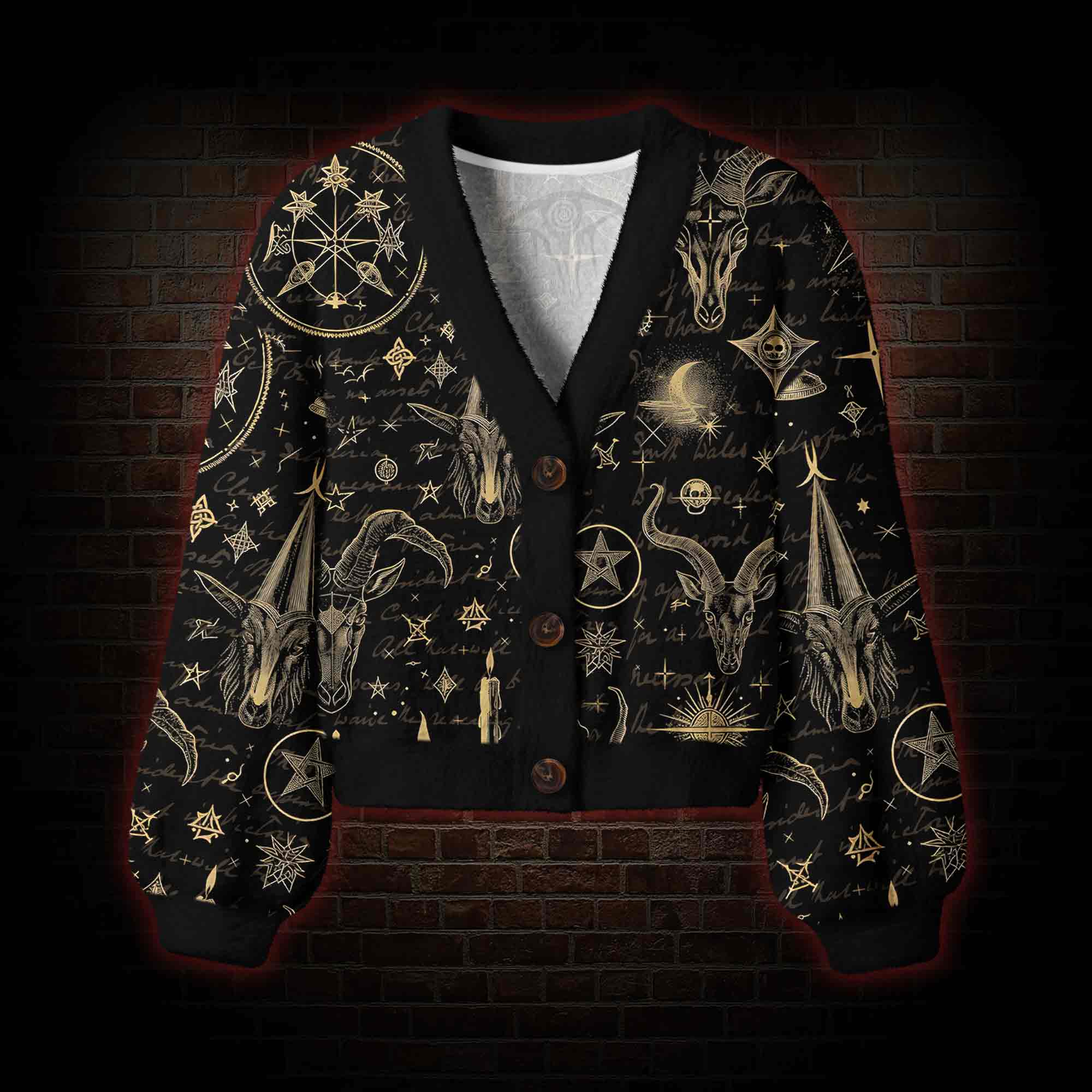 Baphomet Women's Cardigan Sweater