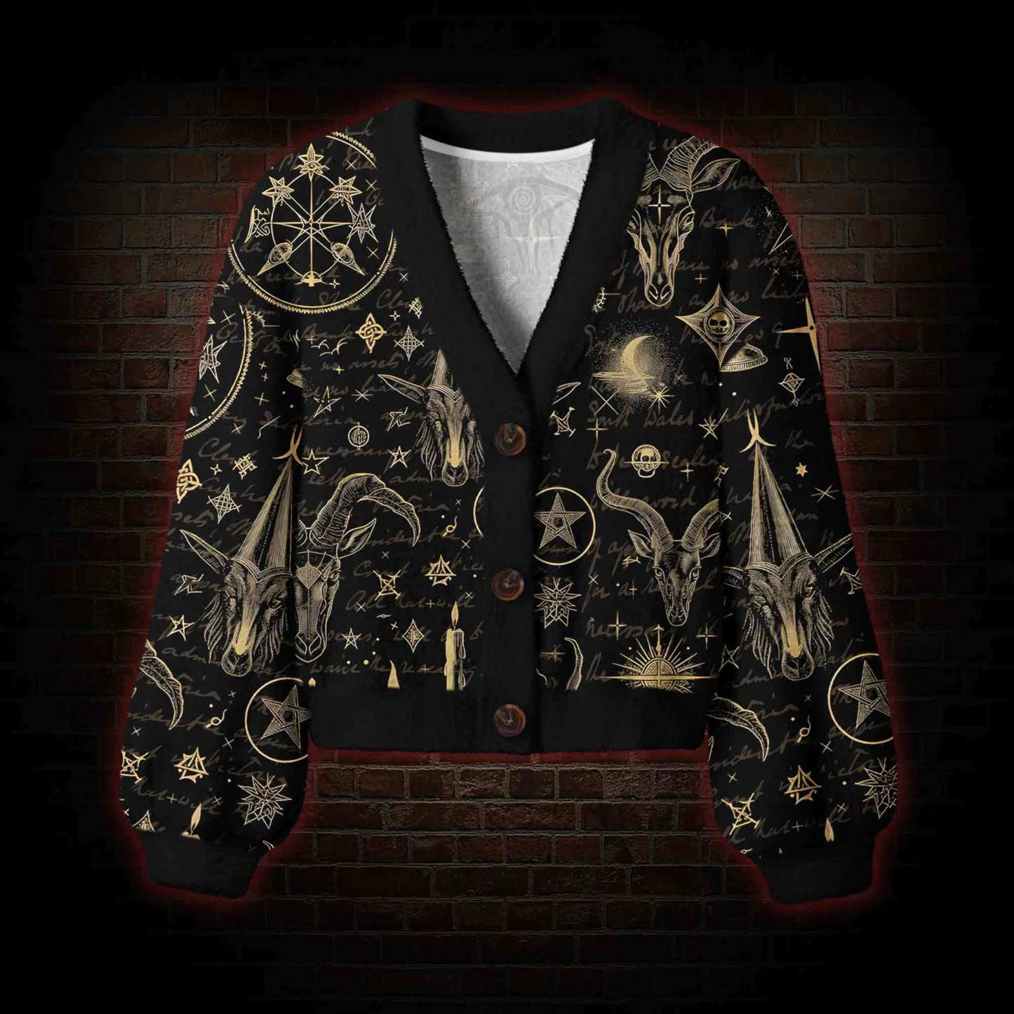 Baphomet Women's Cardigan Sweater
