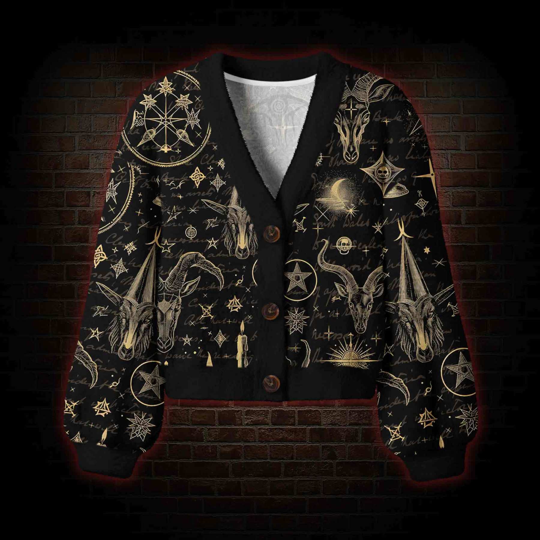 Baphomet Women's Cardigan Sweater
