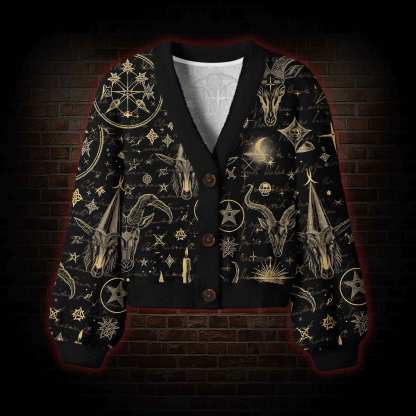 Baphomet Women's Cardigan Sweater