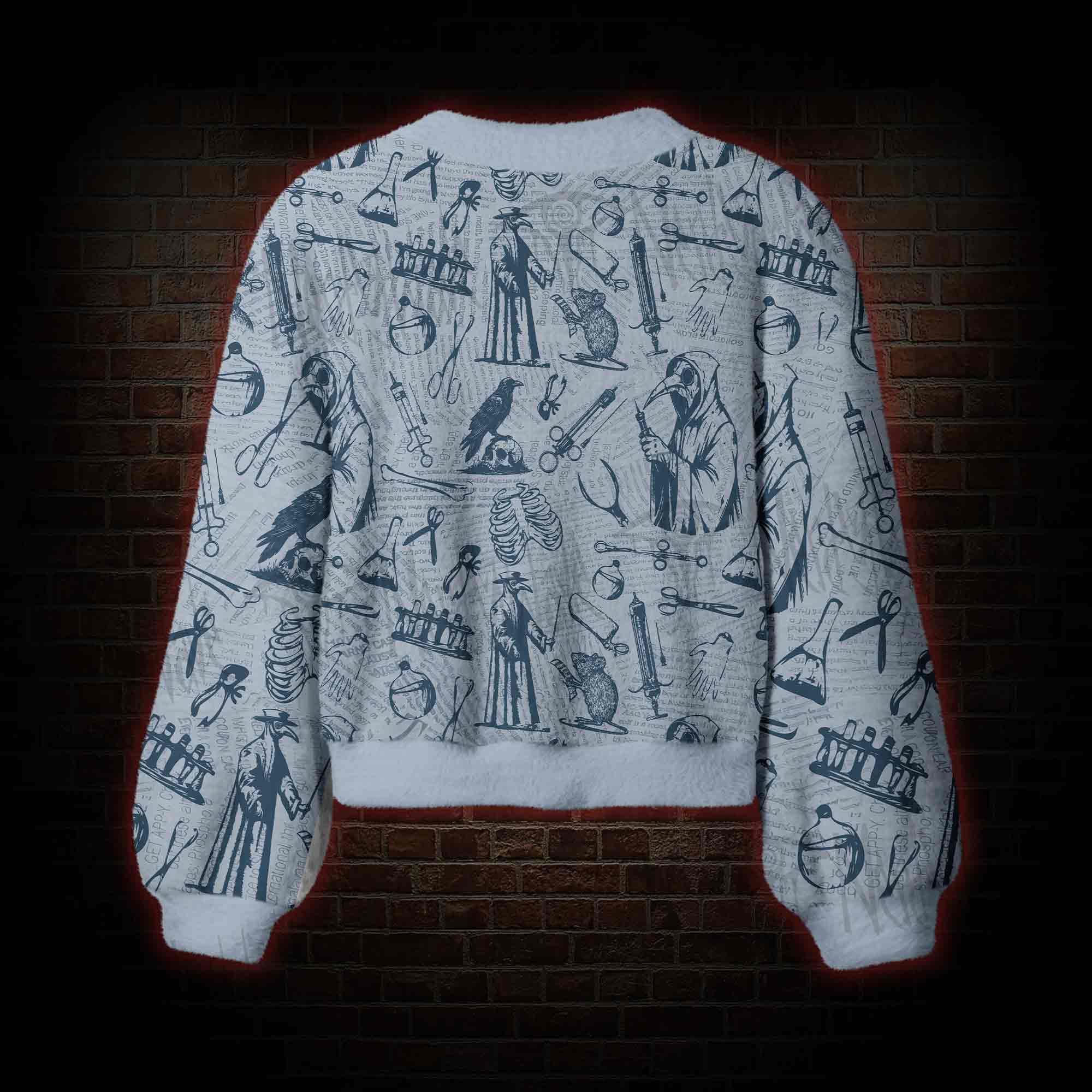 Plague Doctor Women's Cardigan Sweater