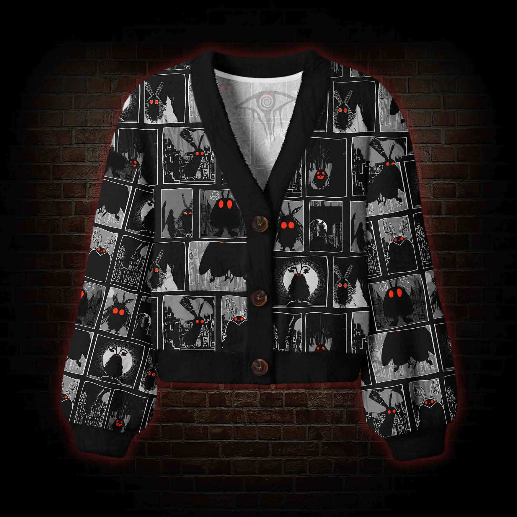 Mothman Comic Women's Cardigan Sweater