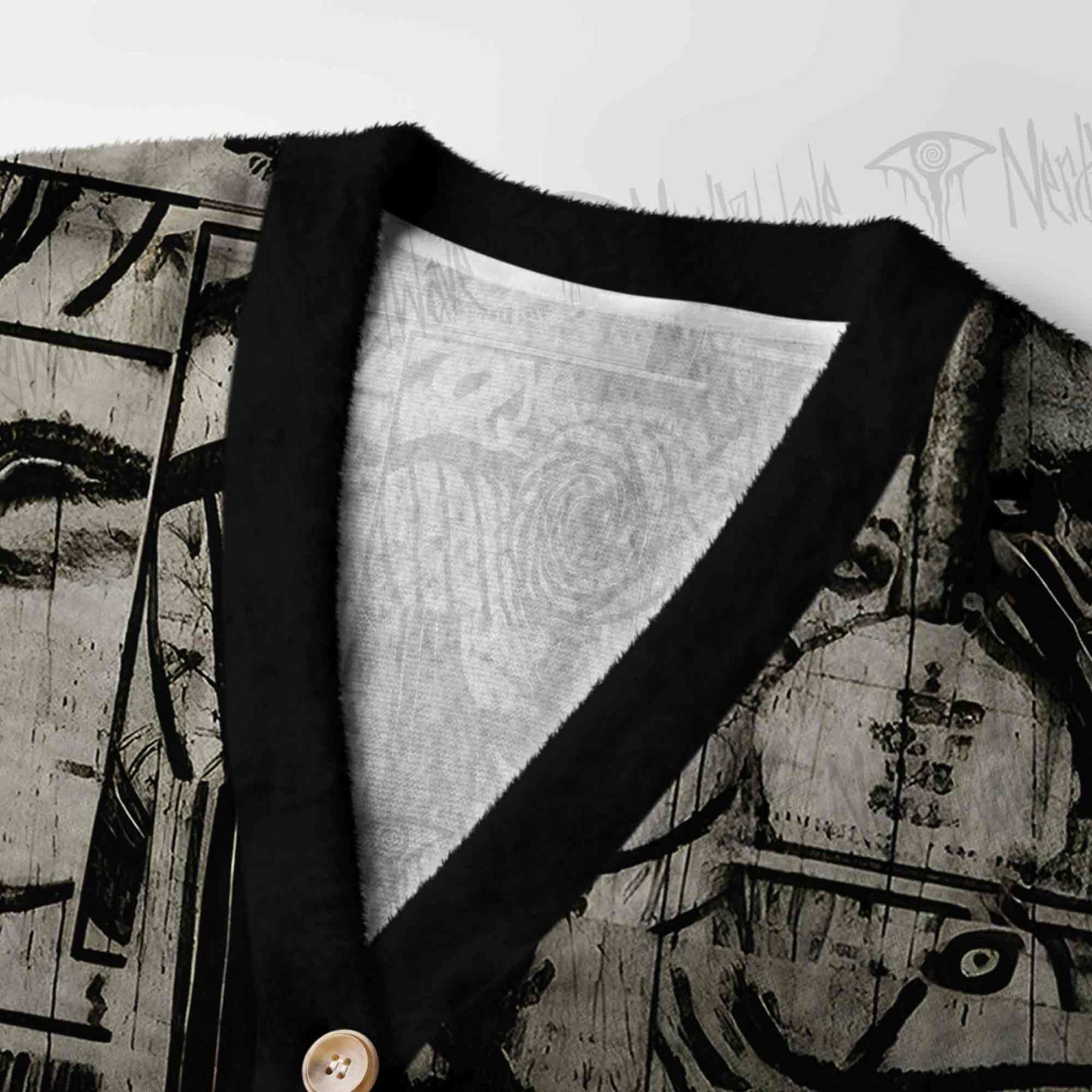 Horror Manga Collage Women's Cardigan Sweater