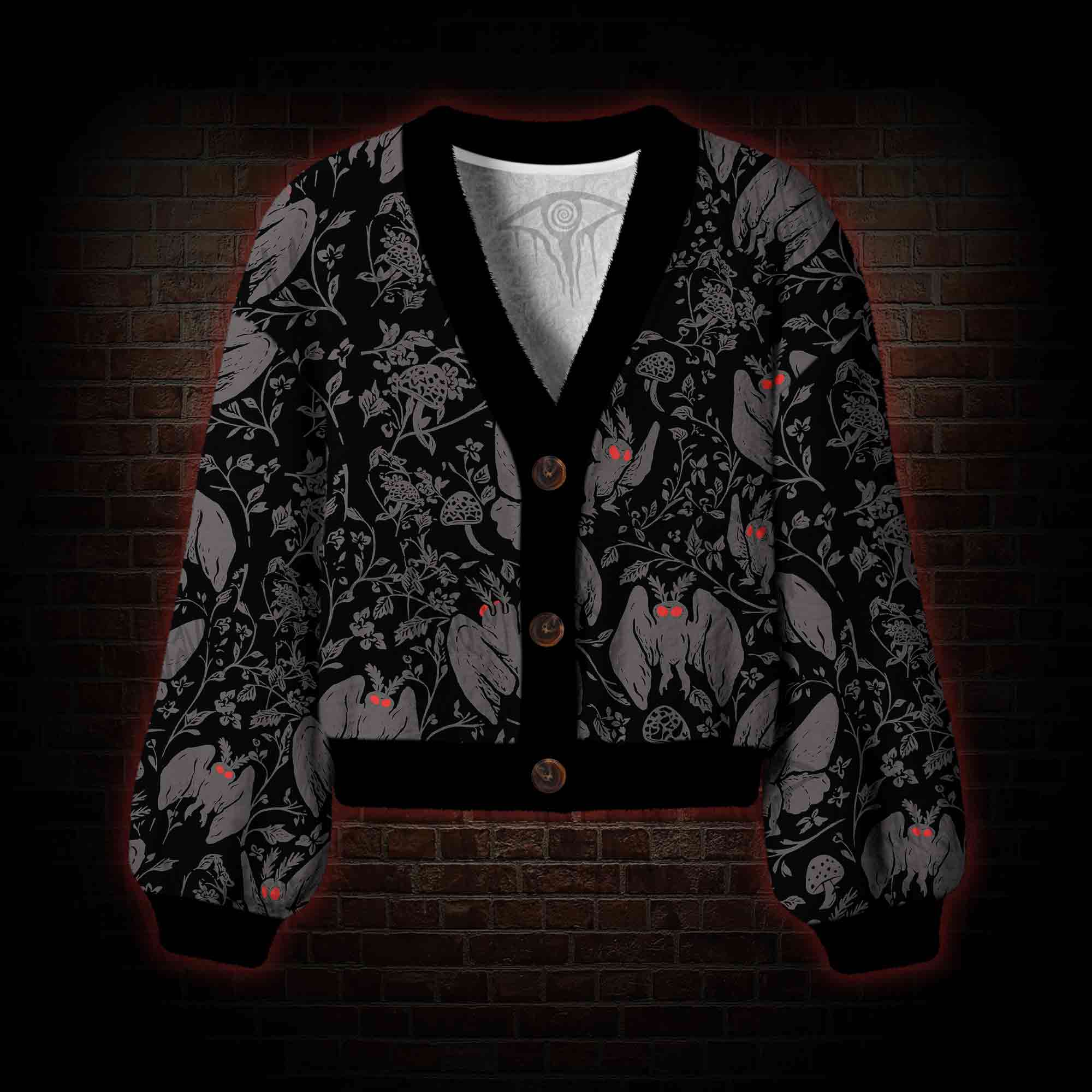 Mothman in the jungle Women's Cardigan Sweater