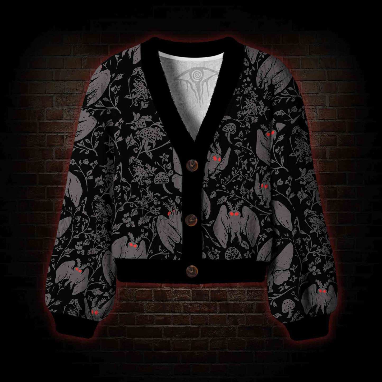 Mothman in the jungle Women's Cardigan Sweater
