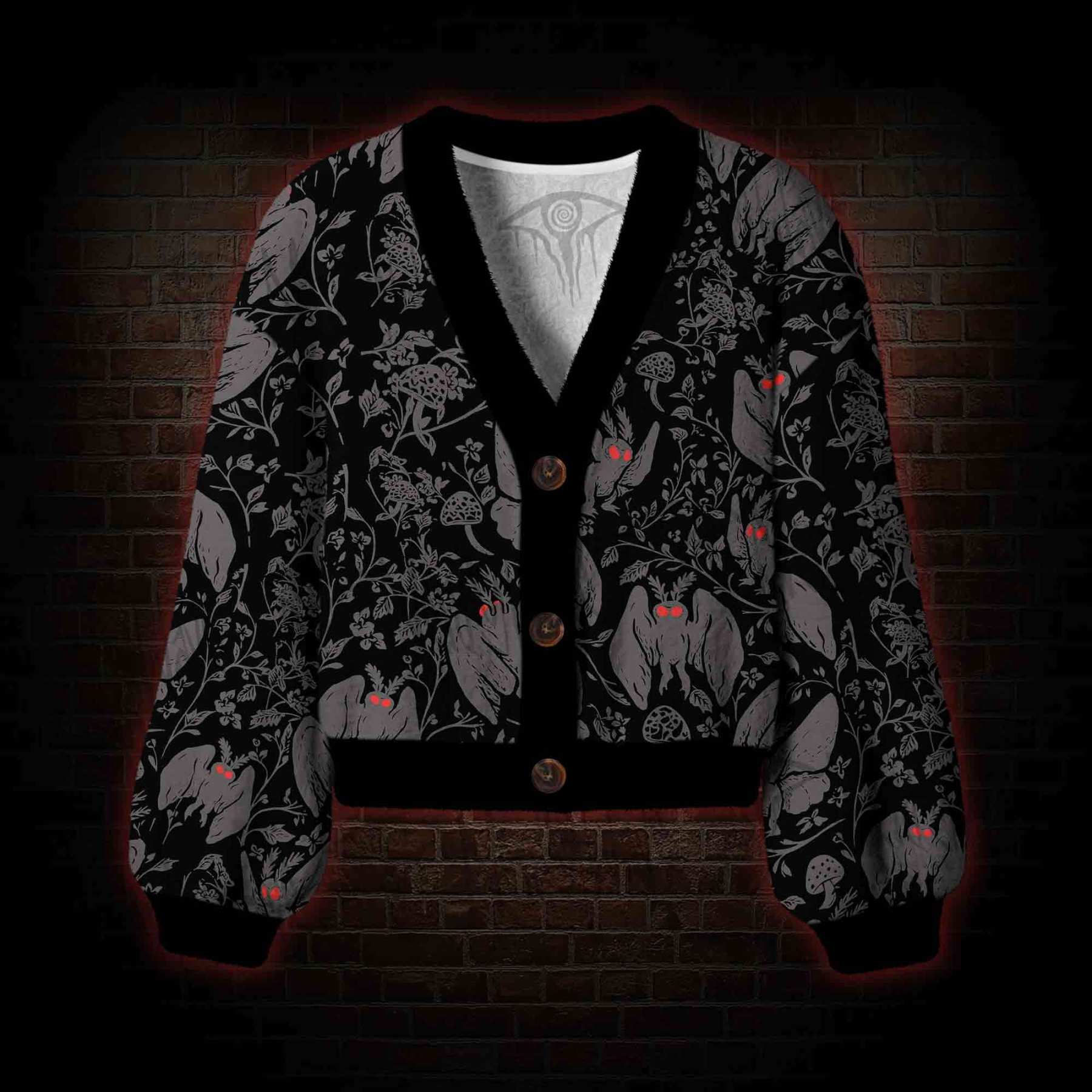 Mothman in the jungle Women's Cardigan Sweater
