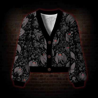 Mothman in the jungle Women's Cardigan Sweater
