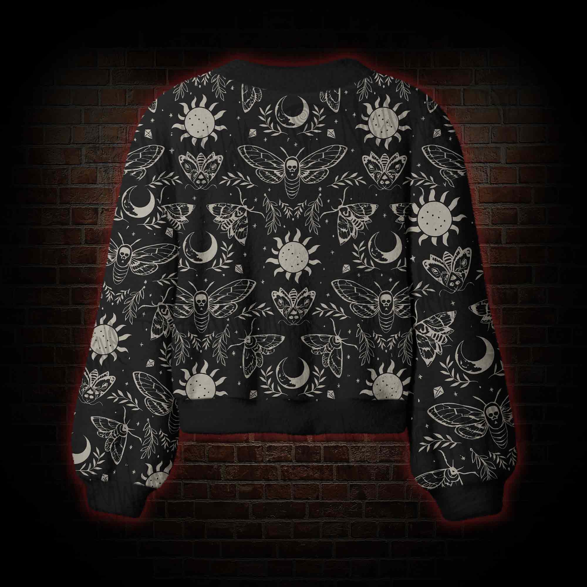 Celestial Death's Head Moth Women's Cardigan Sweater