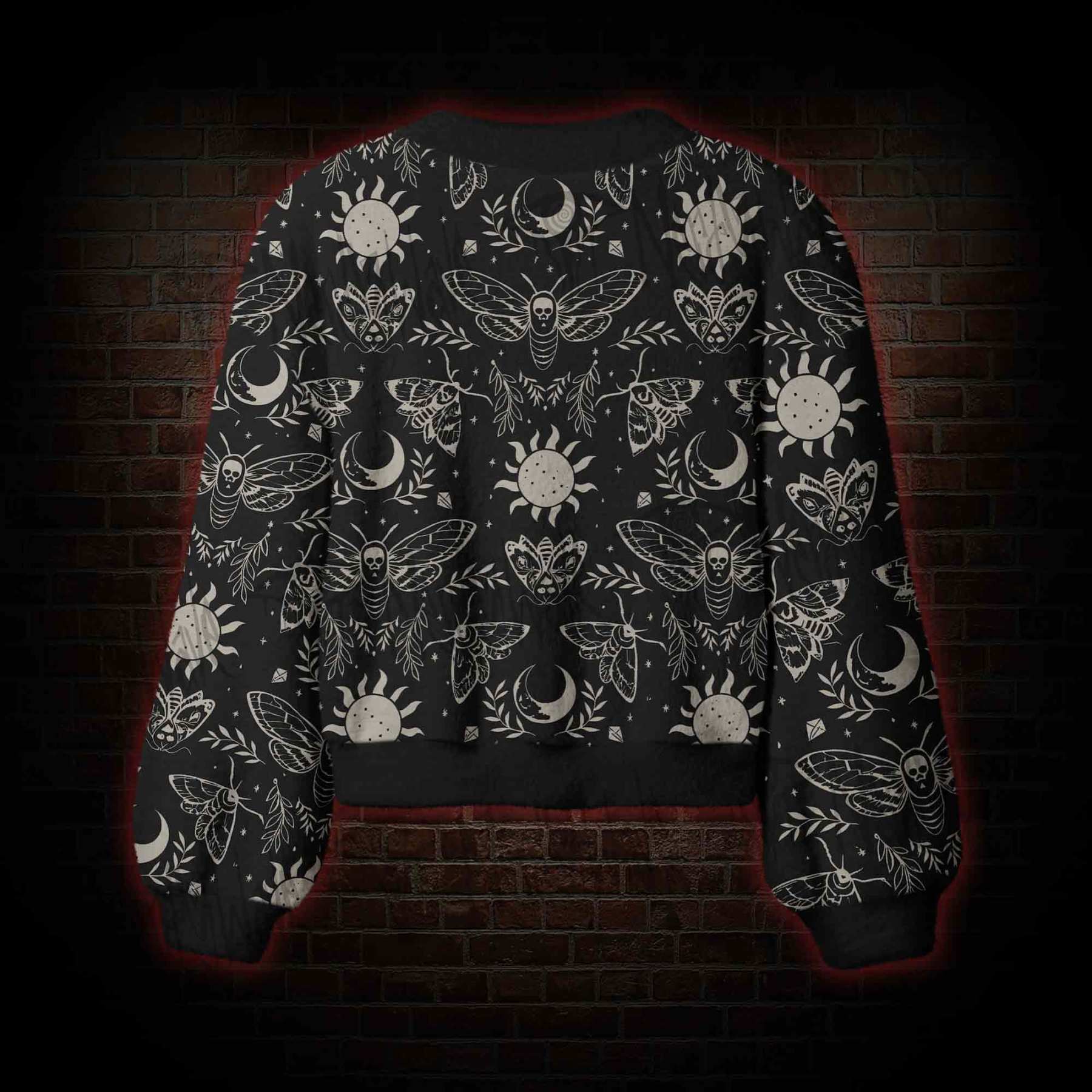 Celestial Death's Head Moth Women's Cardigan Sweater