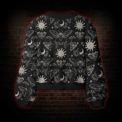 Celestial Death's Head Moth Women's Cardigan Sweater