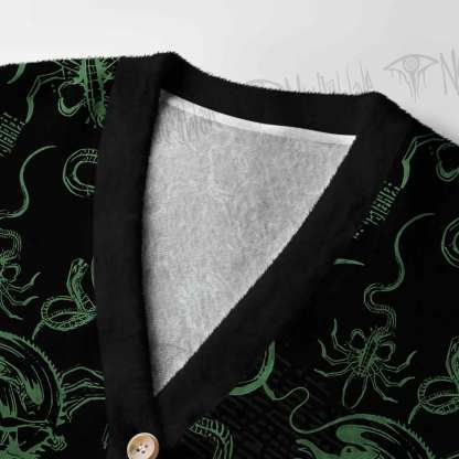 Alien Delivery Guy Women's Cardigan Sweater