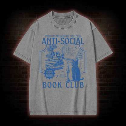 Anti-Social Book Club Washed T-shirt