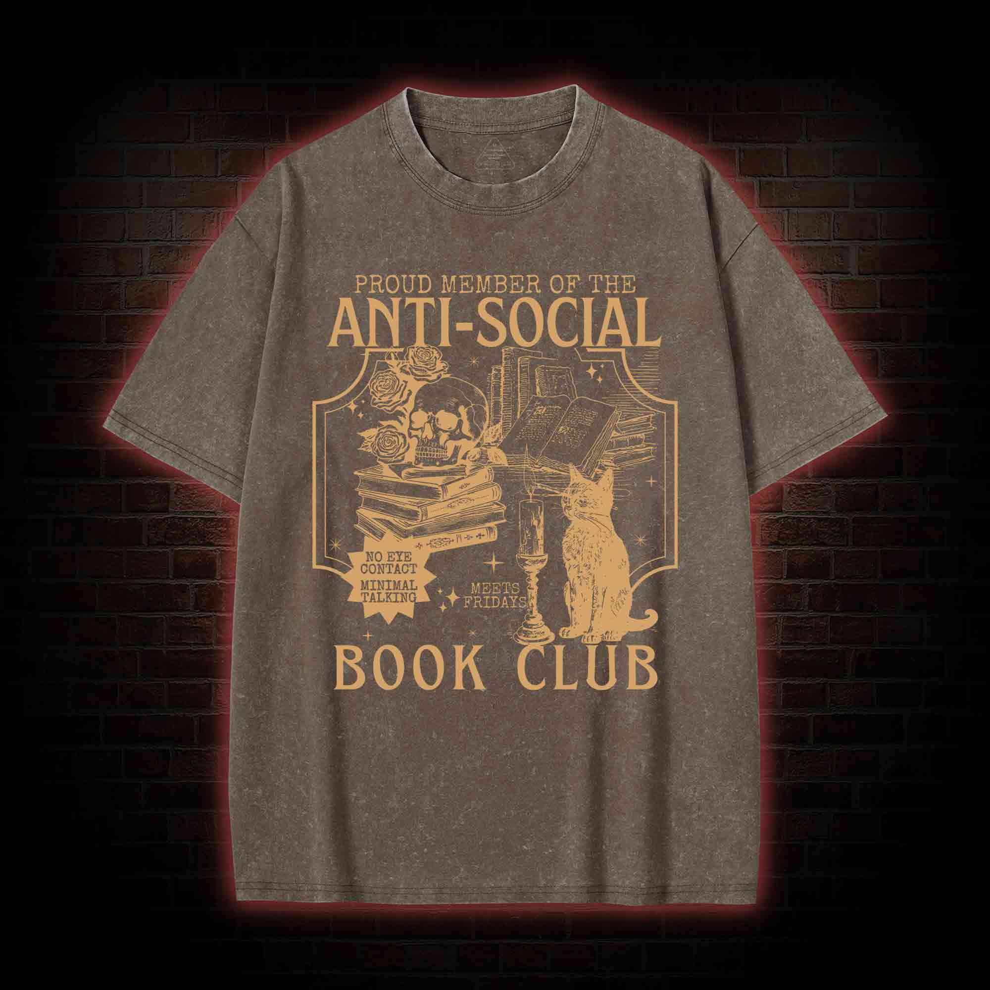 Anti-Social Book Club Washed T-shirt