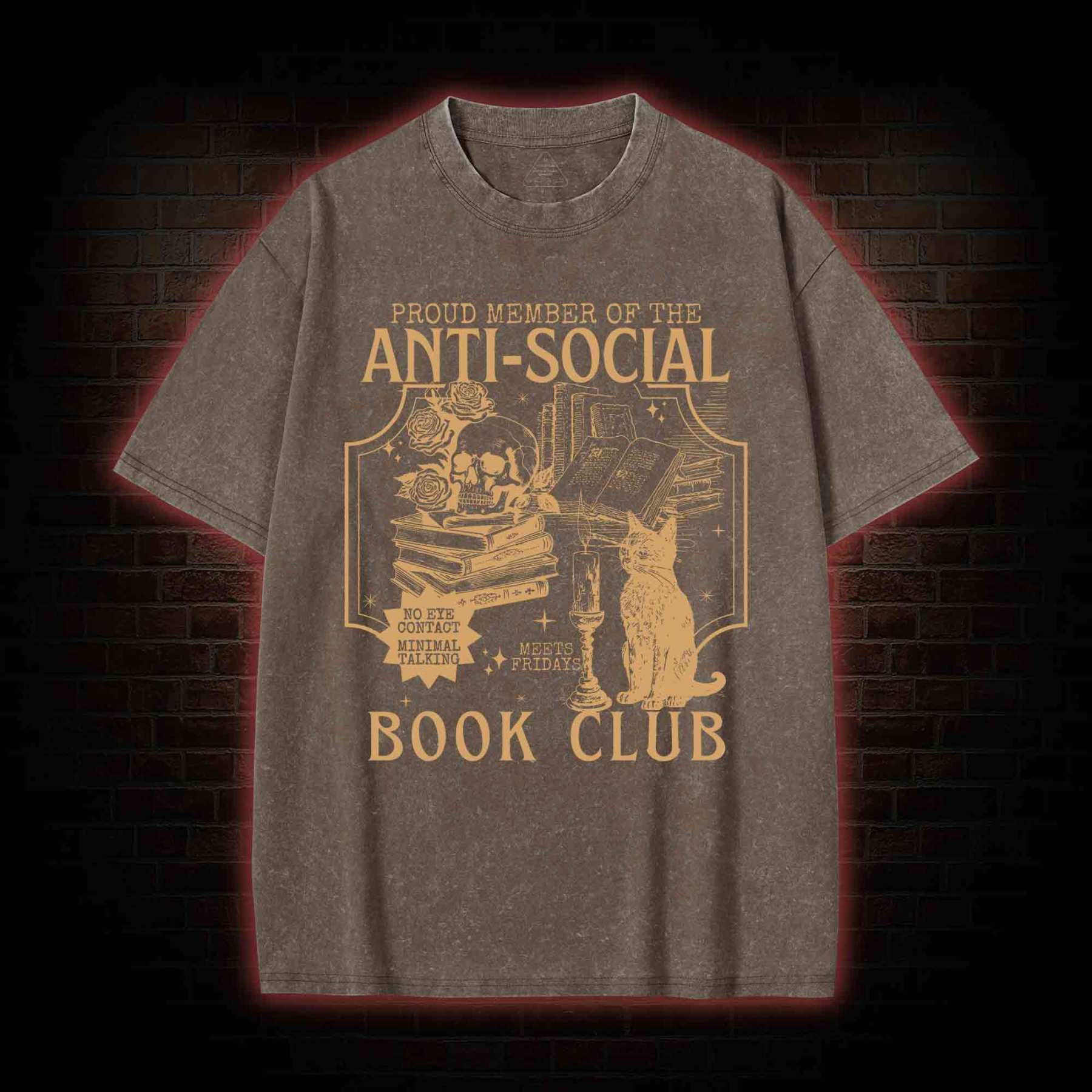 Anti-Social Book Club Washed T-shirt