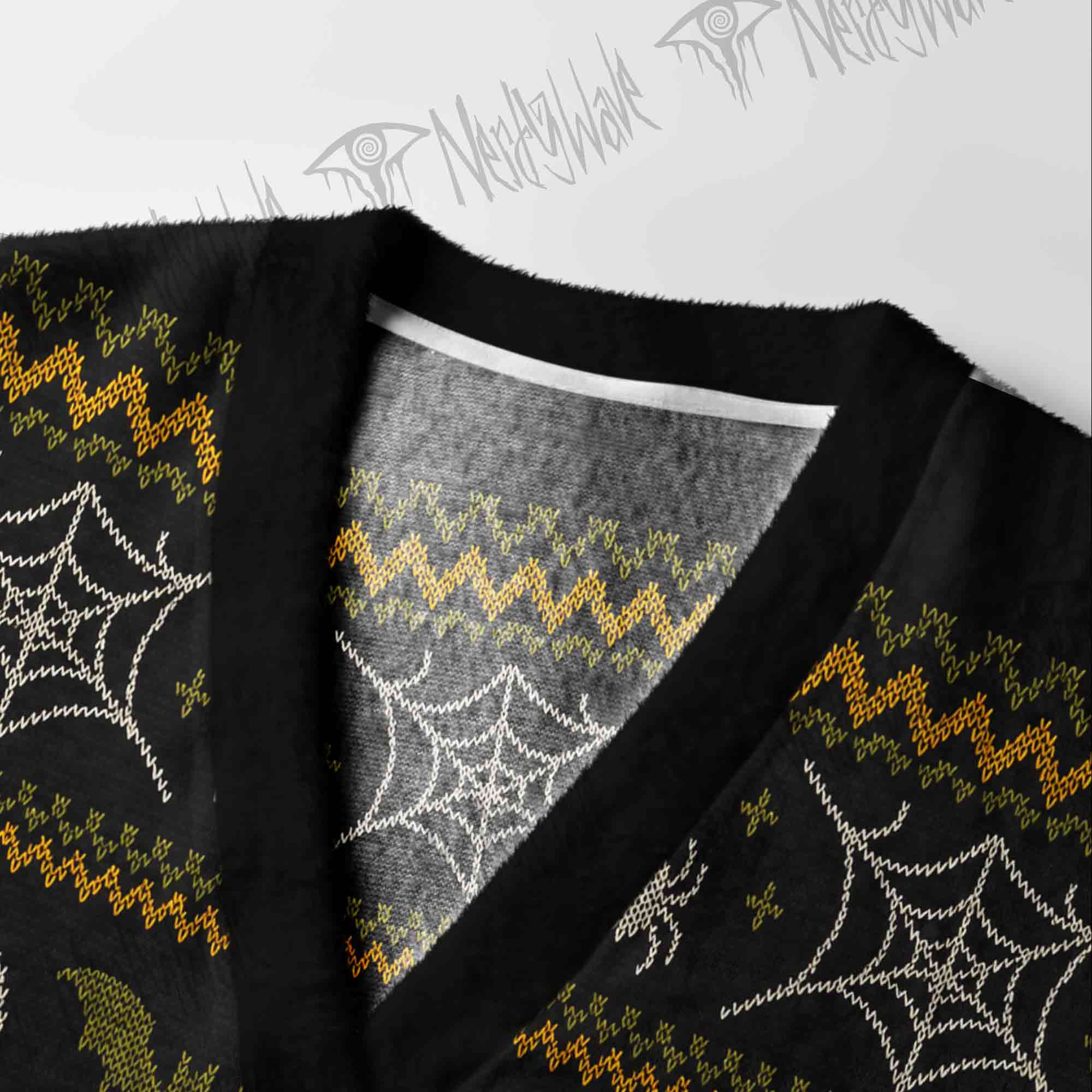 Halloween Retro Skull Cardigan Sweater