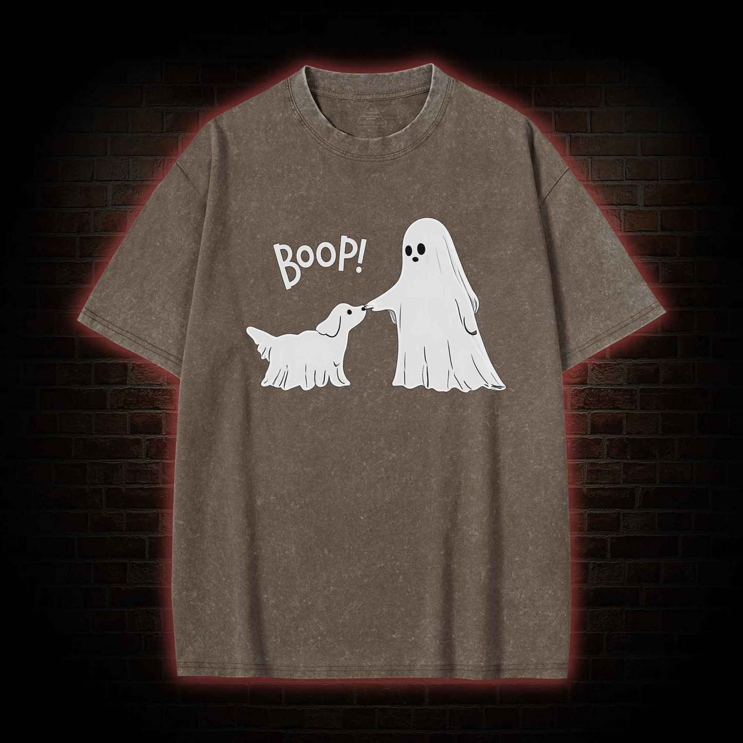 Boop Ghost Dog Washed T-shirt