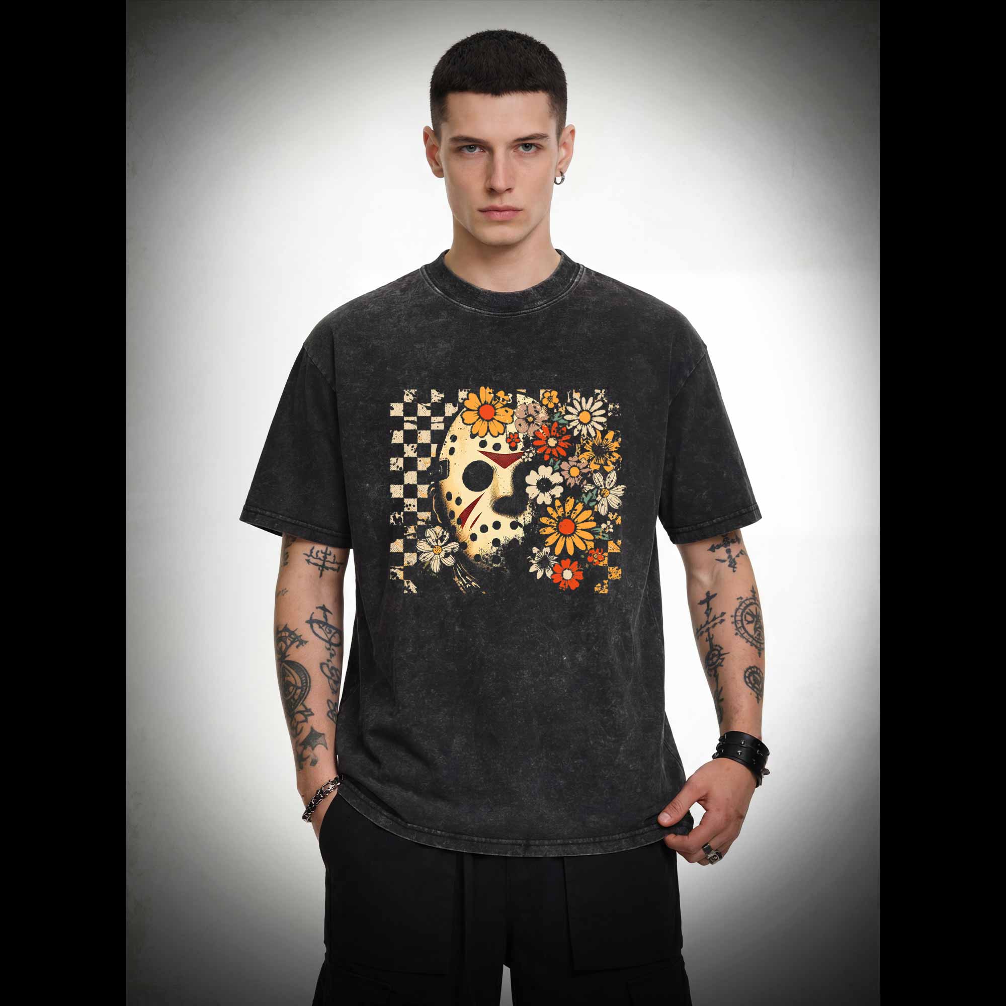 Retro Jason Voorhees Killer Washed T-shirt