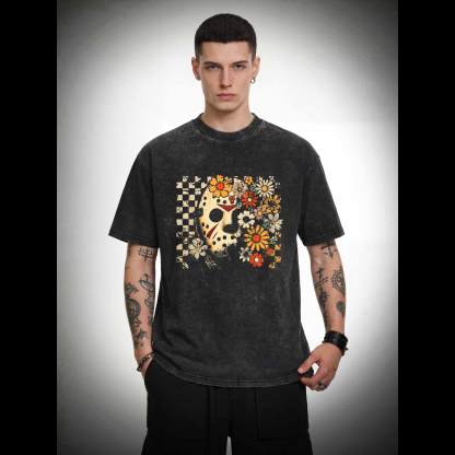 Retro Jason Voorhees Killer Washed T-shirt