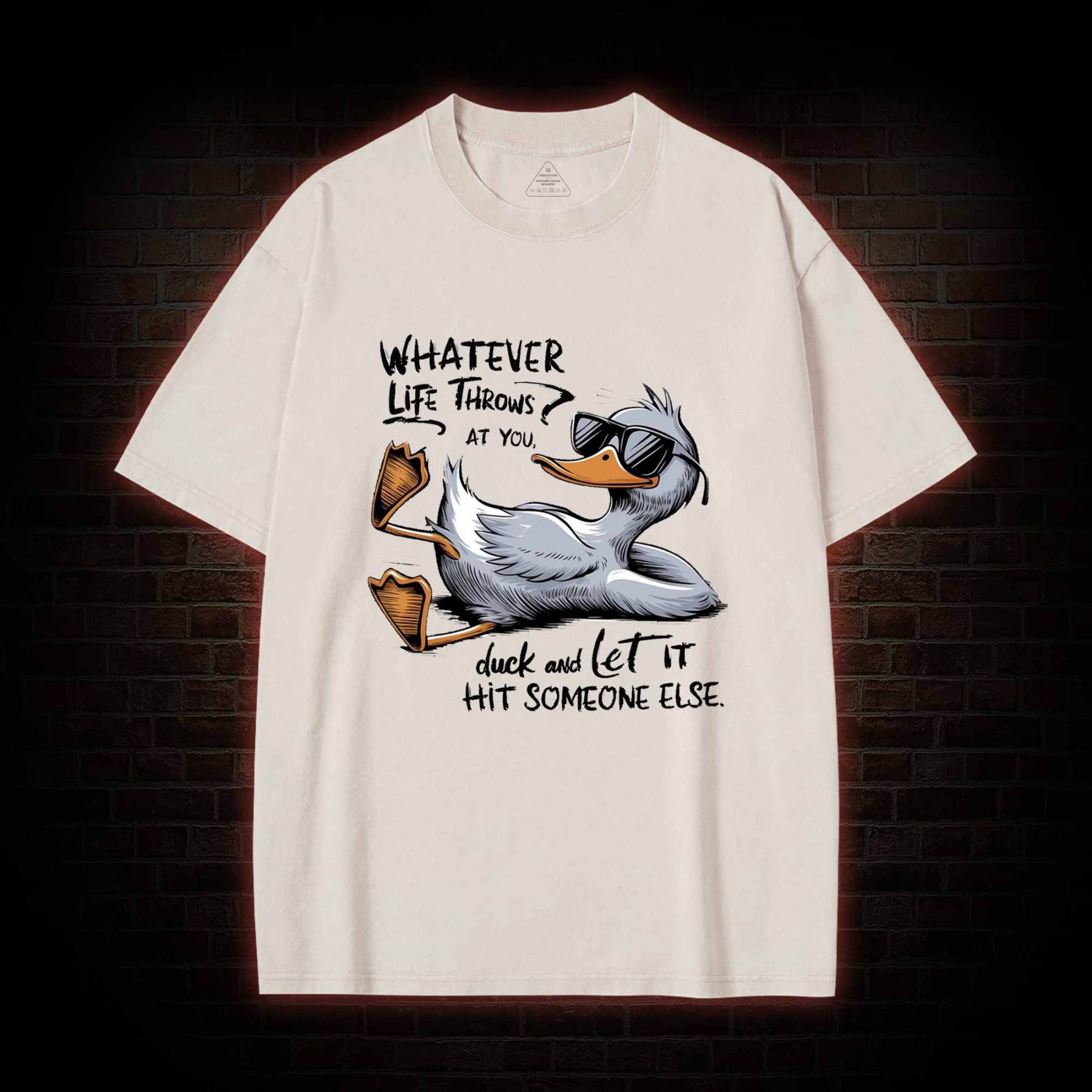 Whatever Life Throws at You Washed T-shirt
