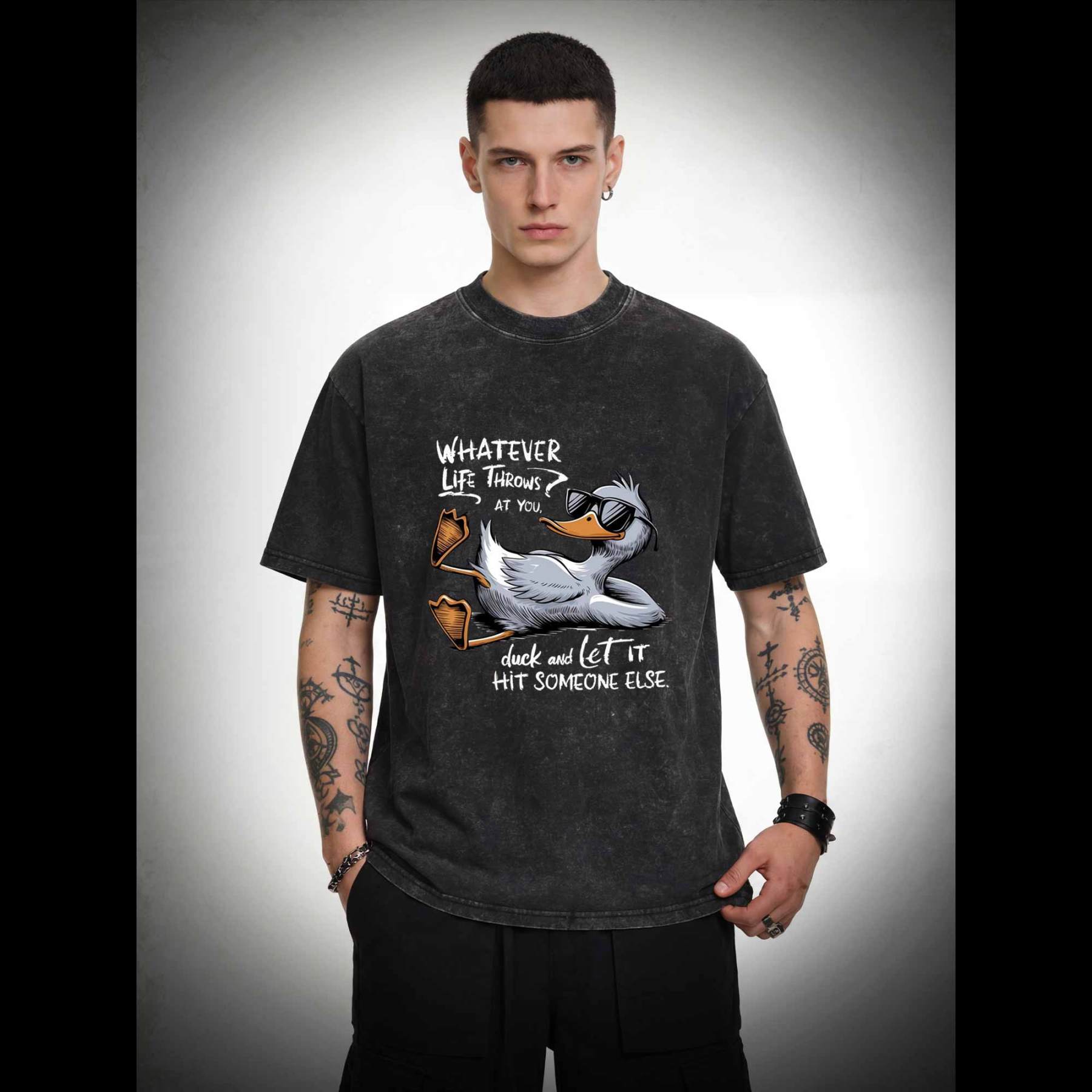 Whatever Life Throws at You Washed T-shirt