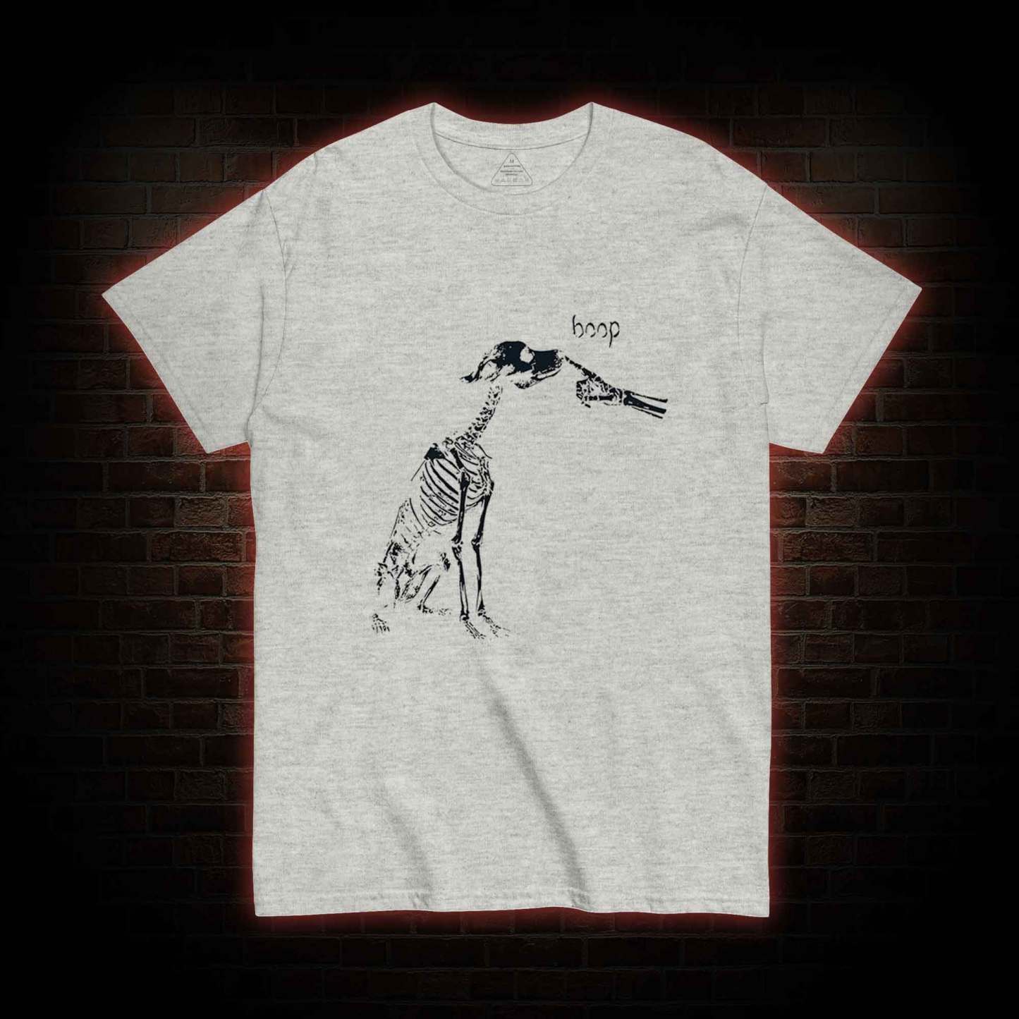 Boop Dog Skeleton Halloween T-shirt